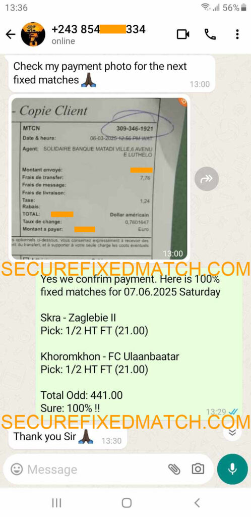 Fixed Match 100% Sure