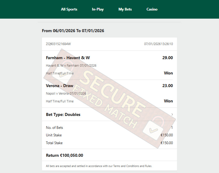 Fixed Match Fixed Match