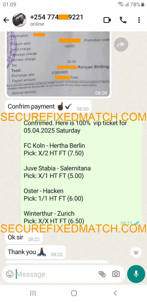 Fixed Matches 100% Sure