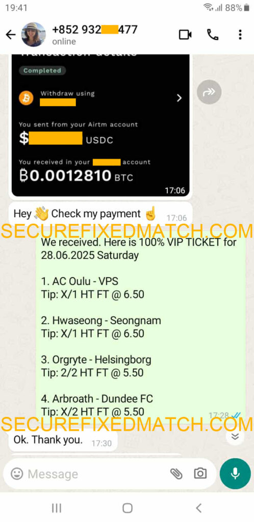 Correct Fixed Matches