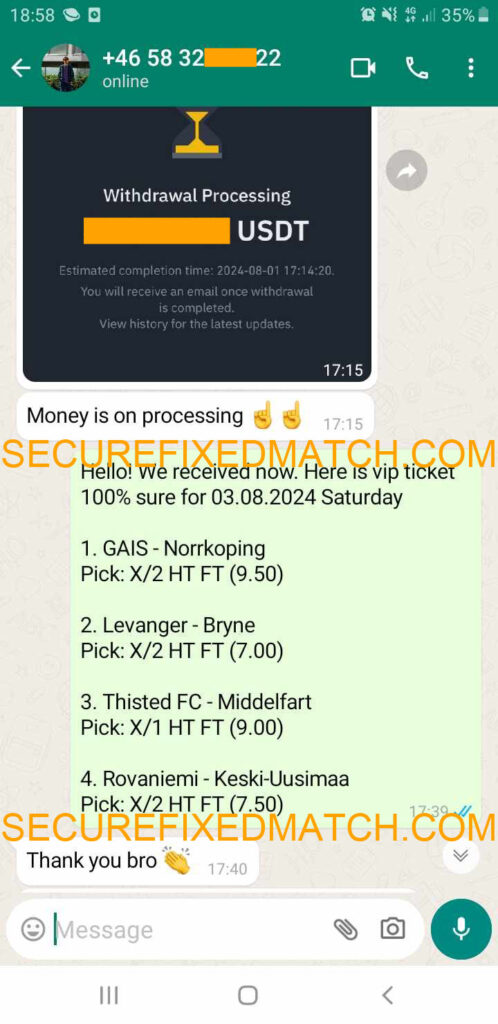 Buy Fixed Matches