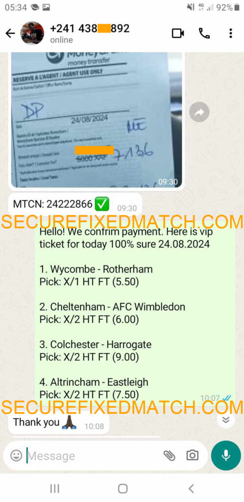 Fixed Matches