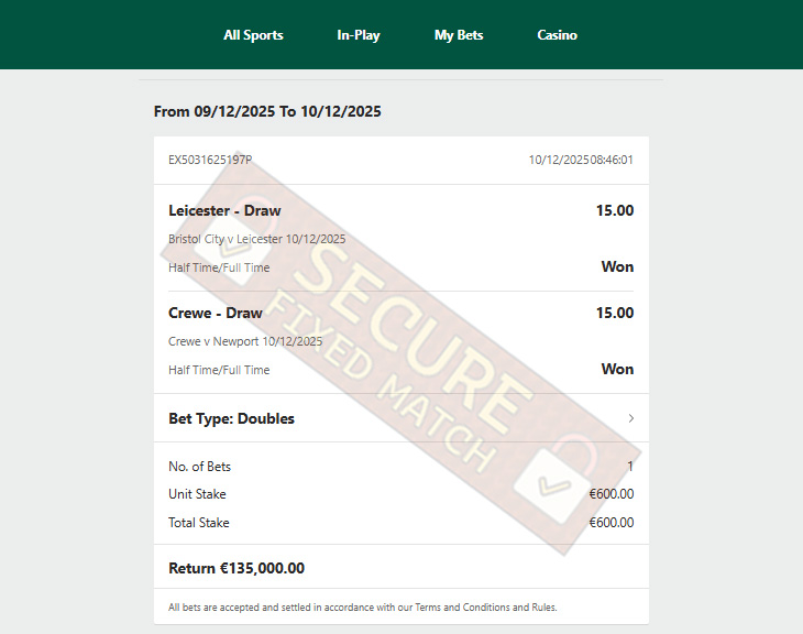 Fixed Match Fixed Match