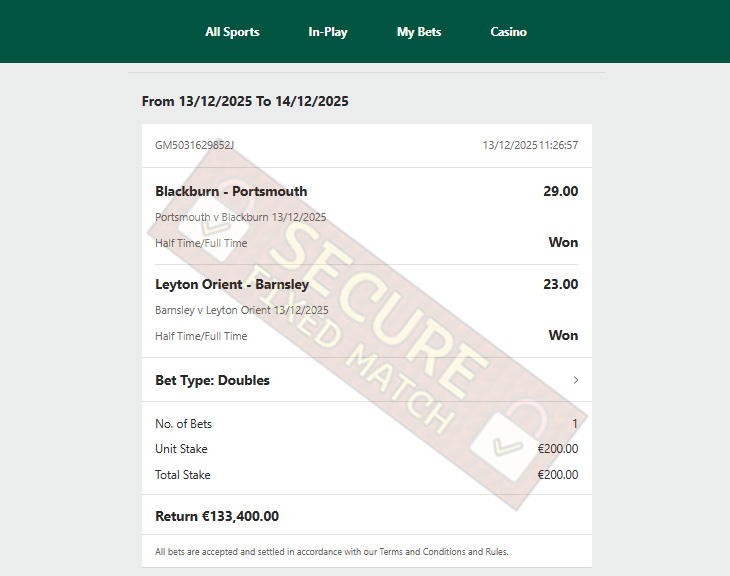 Fixed Match Fixed Match