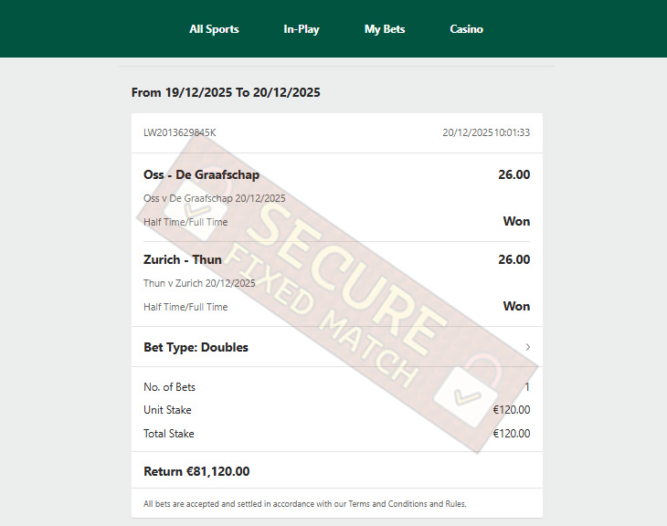 Fixed Match Fixed Match
