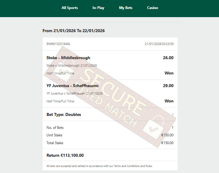 Fixed Match Fixed Match