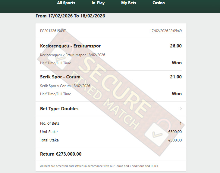 Fixed Match Fixed Match