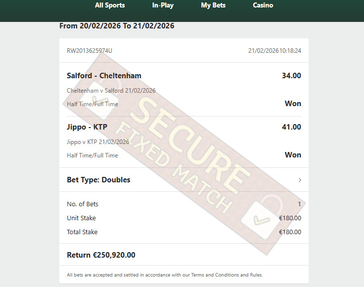 Fixed Match Fixed Match