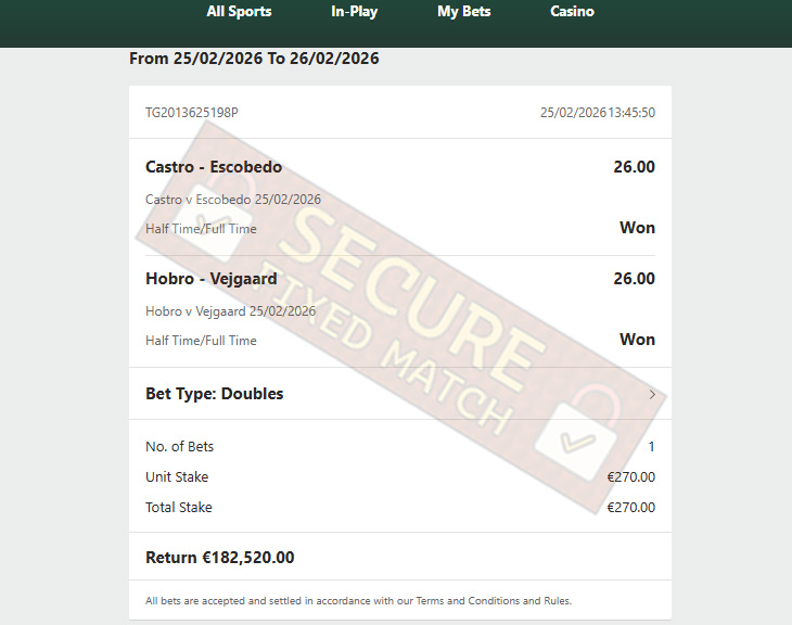 Fixed Match Fixed Match