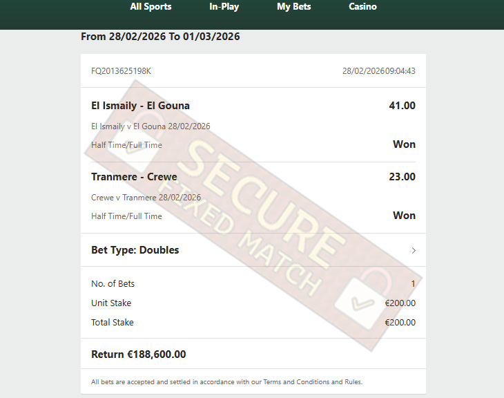 Fixed Match Fixed Match