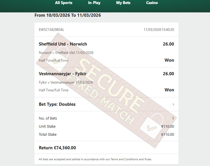 Fixed Match Fixed Match