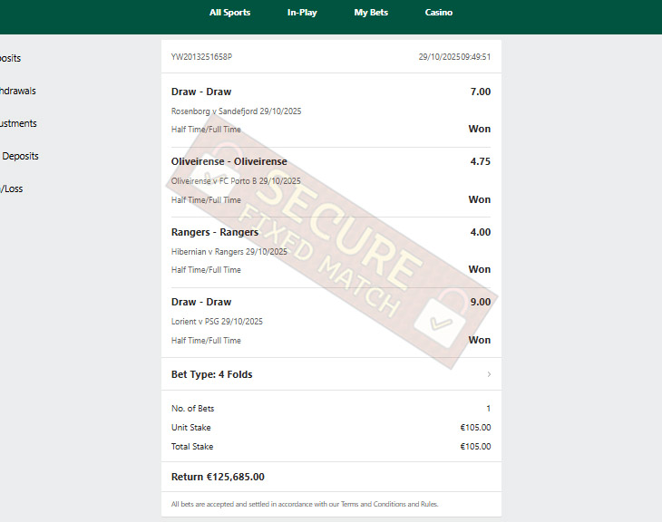 Fixed Match 100% Sure