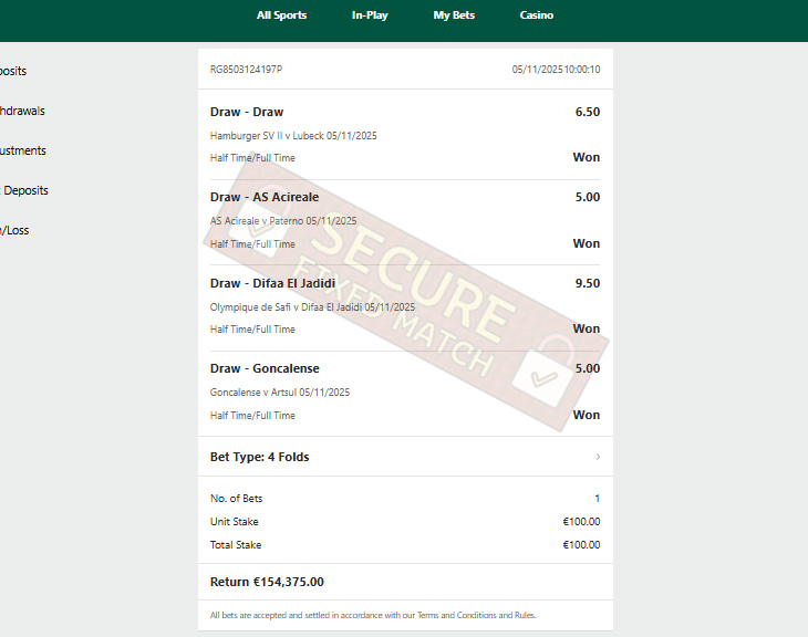 Fixed Match 100% Sure