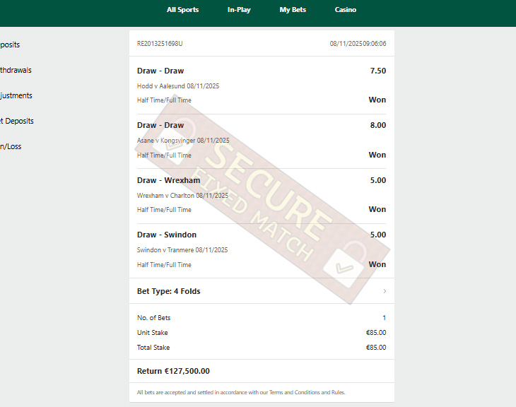 Fixed Match 100% Sure