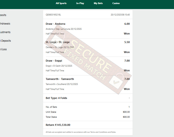 Fixed Match 100% Sure Fixed Match 100% Sure