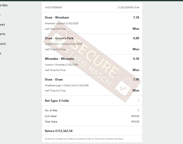 Secure Fixed Match Secure Fixed Match